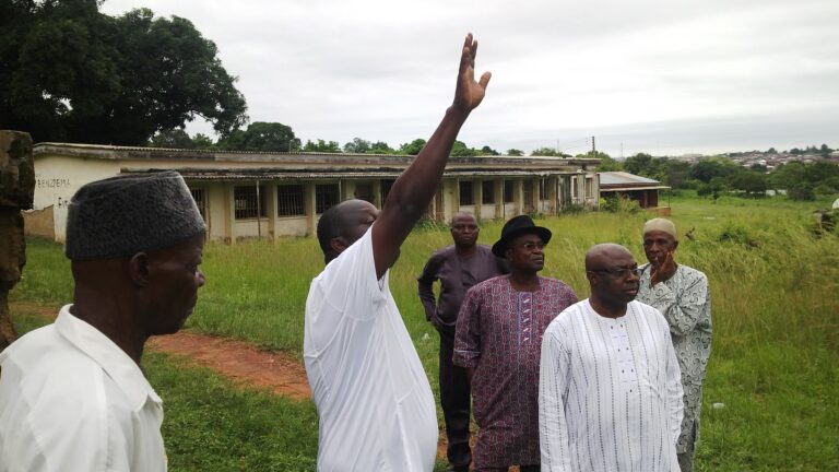 Community members visiting a local development setting.