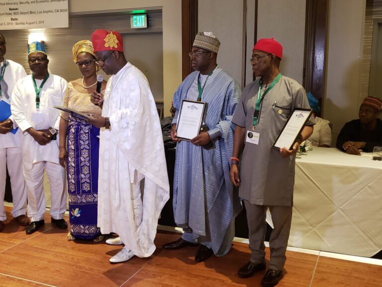Community honorees during an AWC gathering.
